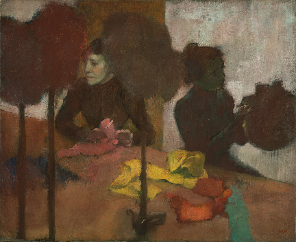 Detail of The Milliners by Edgar Degas