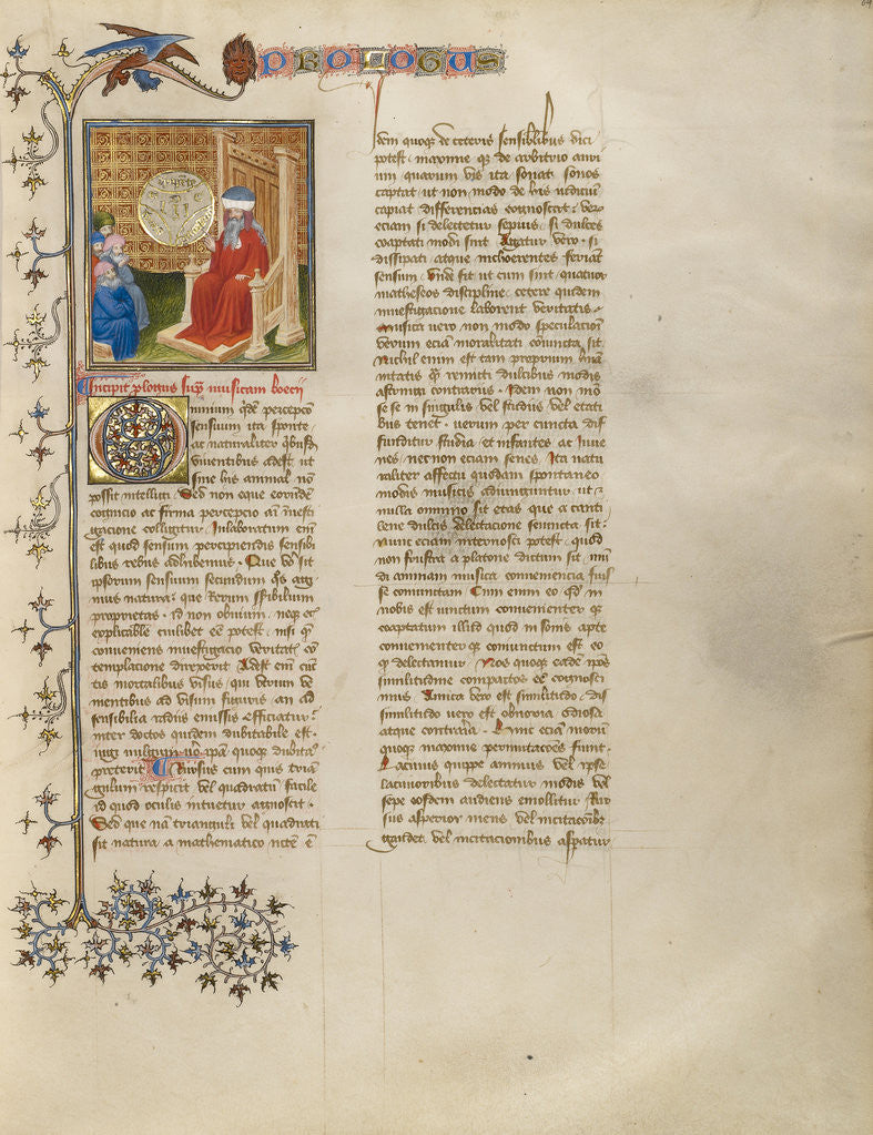 Detail of Boethius Discusses Music with a Group of Men by Virgil Master