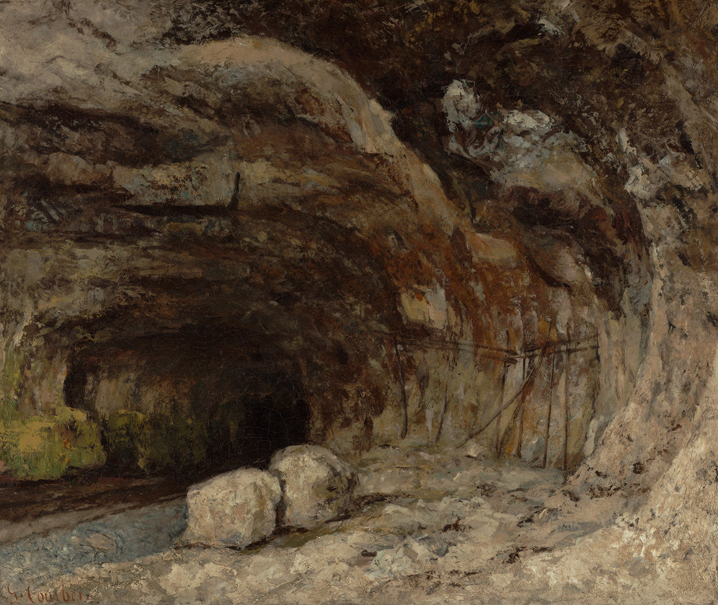 Detail of Grotto of Sarrazine near Nans-sous-Sainte-Anne by Gustave Courbet