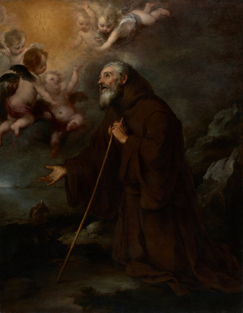 Detail of The Vision of Saint Francis of Paola by Bartolomé Esteban Murillo