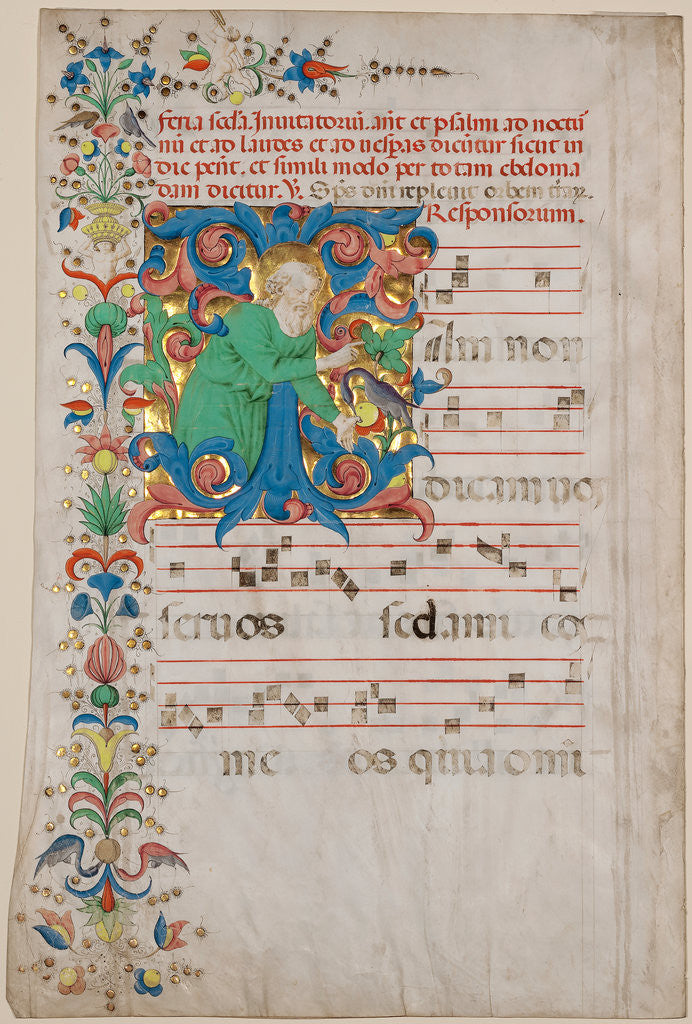 Detail of Bifolium from an antiphonal by Francesco di Antonio del Chierico
