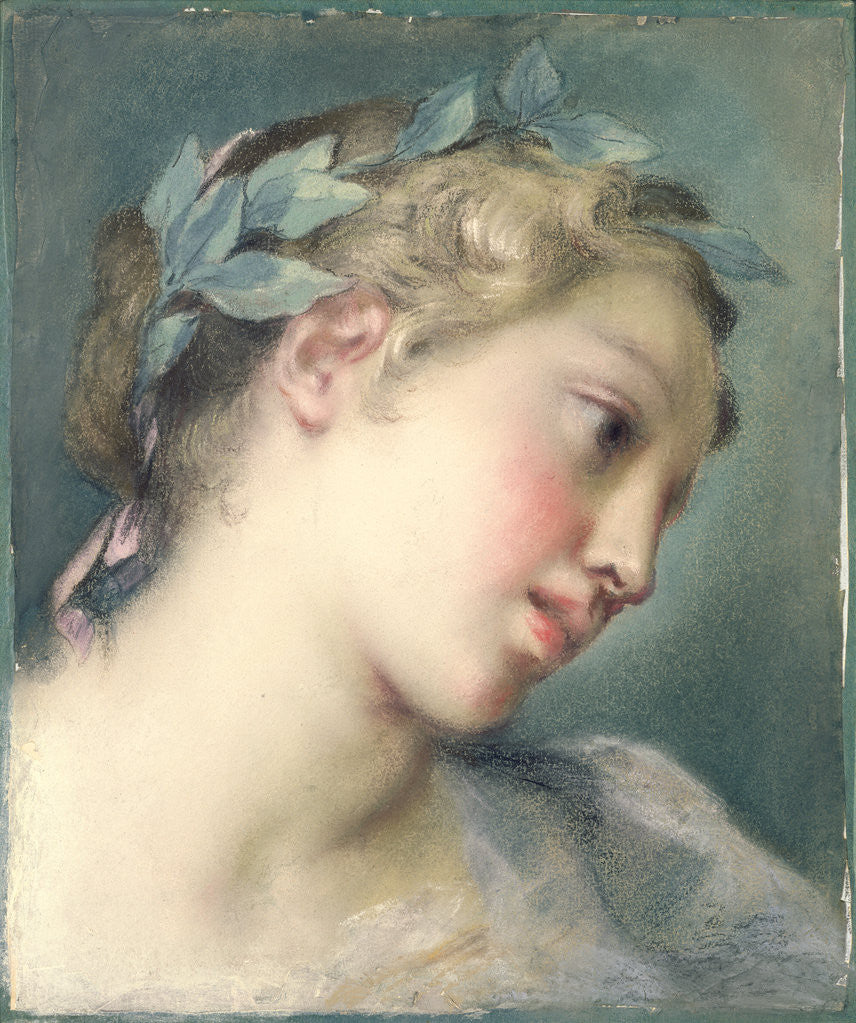 Detail of A Muse by Rosalba Carriera