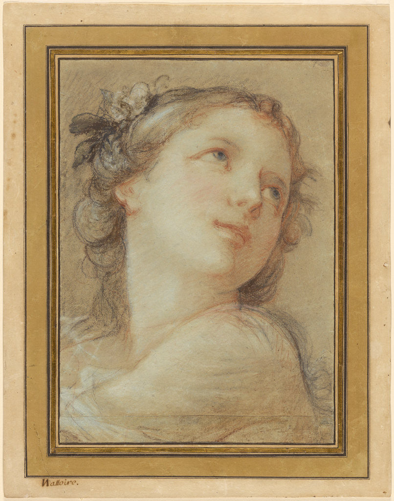 Detail of Head of a bacchante by Charles-Joseph Natoire