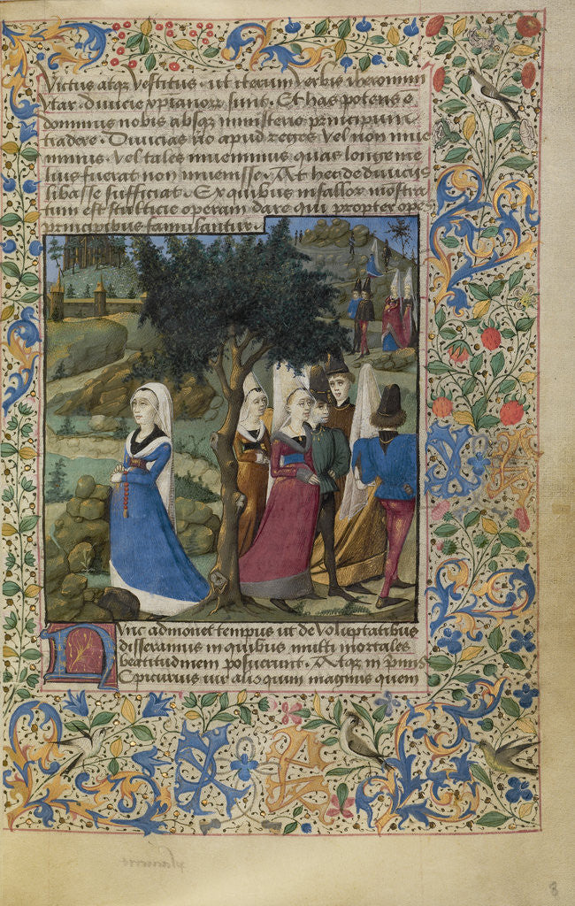 Detail of Young Men and Women Outdoors by Anonymous