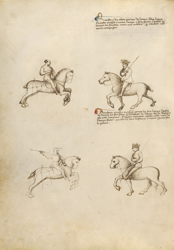 Detail of Equestrian Combat with Lance by Fiore Furlan dei Liberi da Premariacco