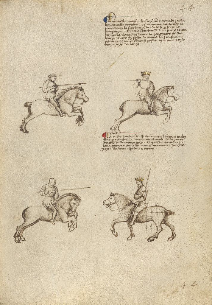 Detail of Equestrian Combat with Lance and Sword by Fiore Furlan dei Liberi da Premariacco