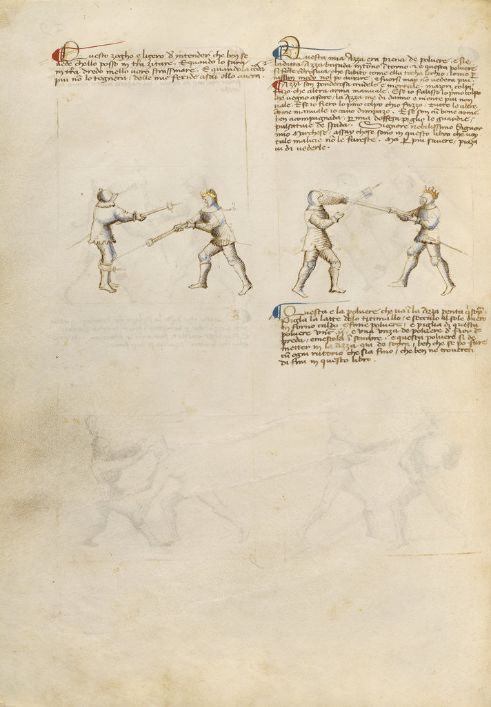 Detail of Combat with Implements by Fiore Furlan dei Liberi da Premariacco