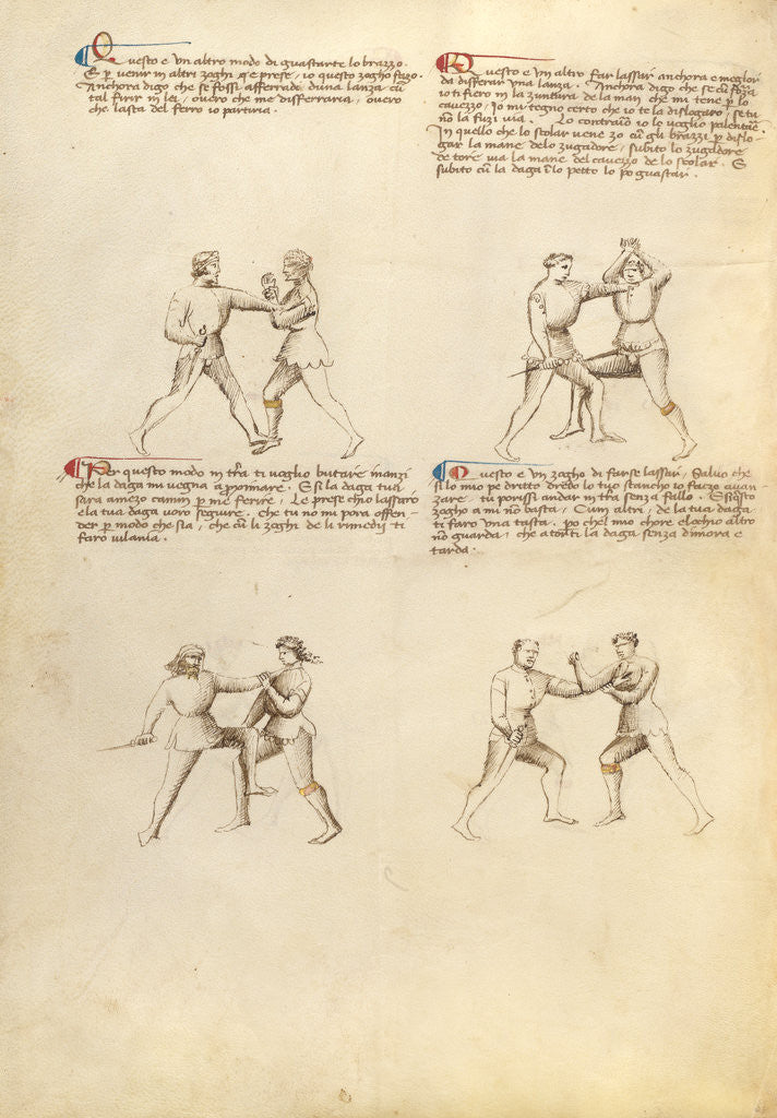 Detail of Combat with Dagger by Fiore Furlan dei Liberi da Premariacco