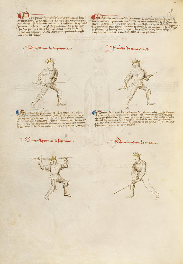Detail of Combat with Sword by Fiore Furlan dei Liberi da Premariacco