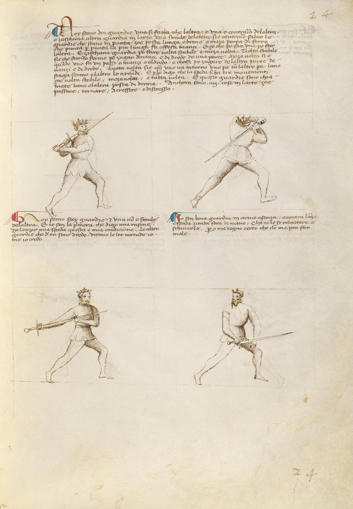 Detail of Four Figures with Swords by Fiore Furlan dei Liberi da Premariacco