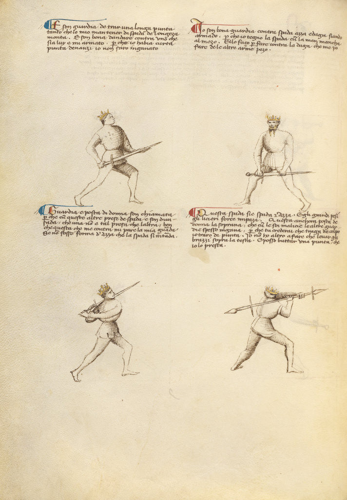 Detail of Combat with Sword by Fiore Furlan dei Liberi da Premariacco
