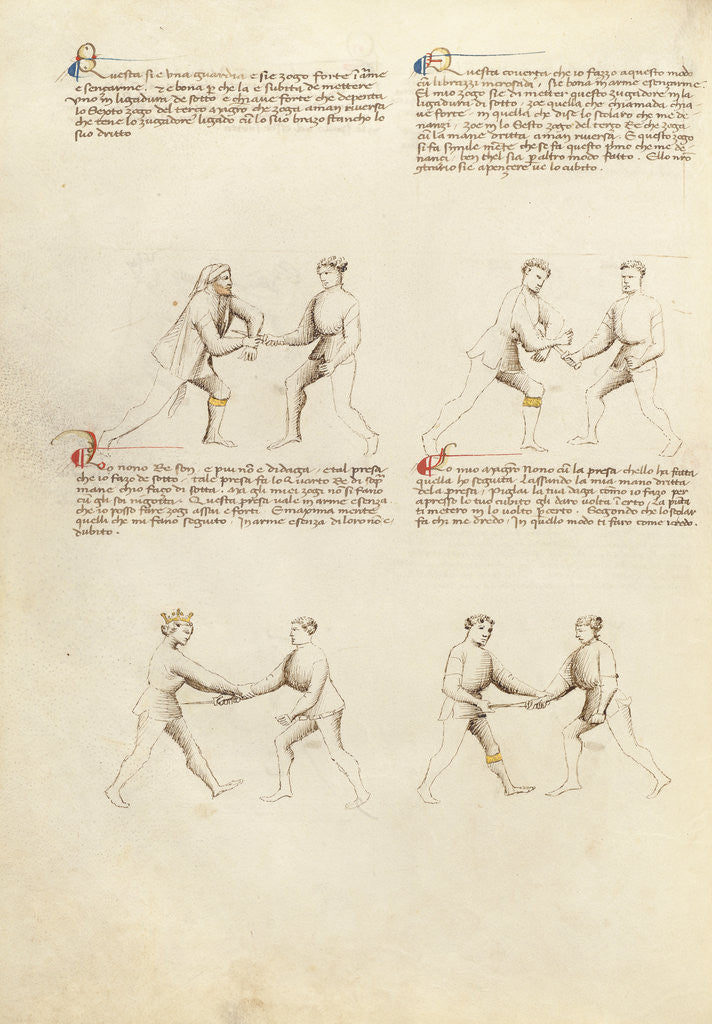 Detail of Combat with Dagger by Fiore Furlan dei Liberi da Premariacco