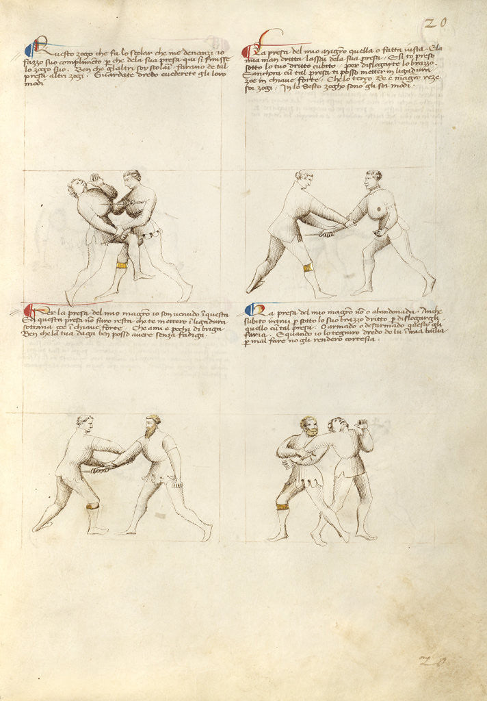 Detail of Combat with Dagger by Fiore Furlan dei Liberi da Premariacco