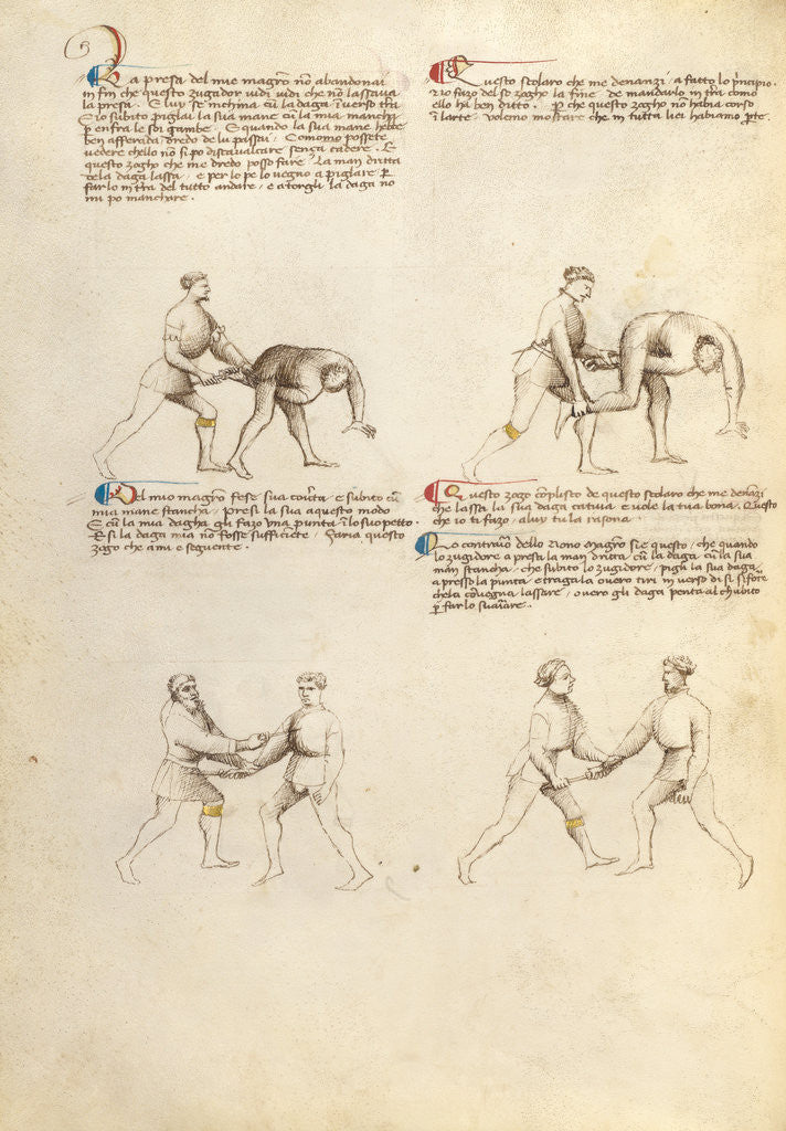 Detail of Combat with Dagger by Fiore Furlan dei Liberi da Premariacco