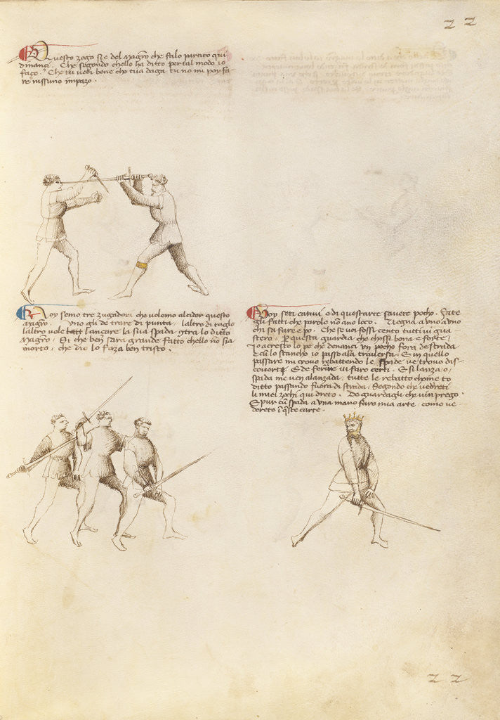 Detail of Combat with Dagger and Sword by Fiore Furlan dei Liberi da Premariacco