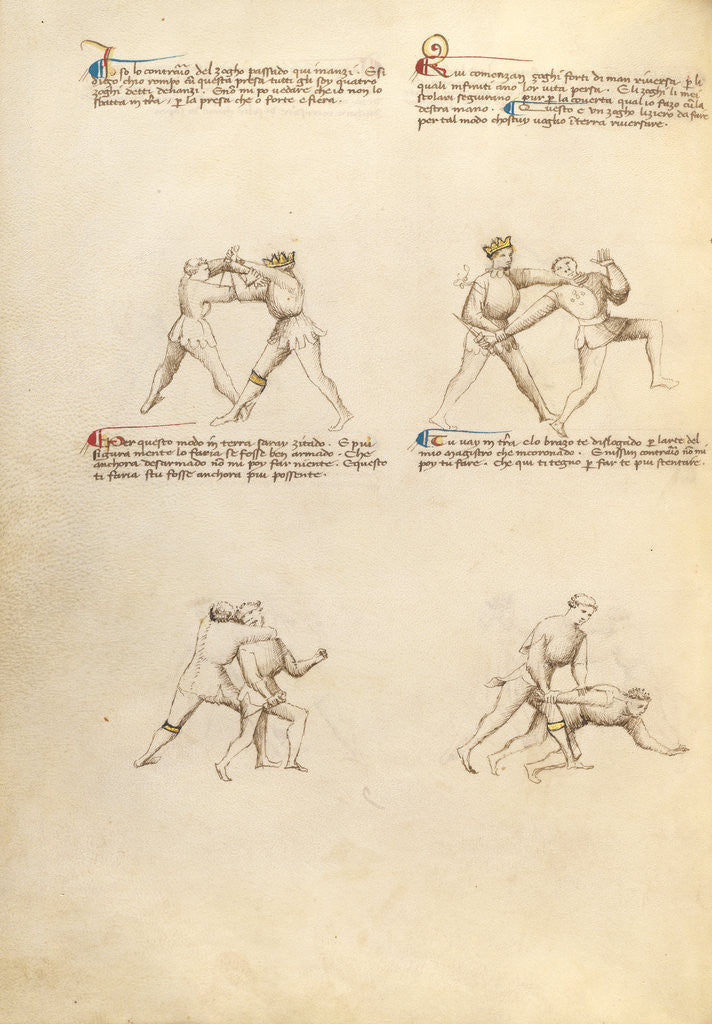 Detail of Combat with Dagger by Fiore Furlan dei Liberi da Premariacco