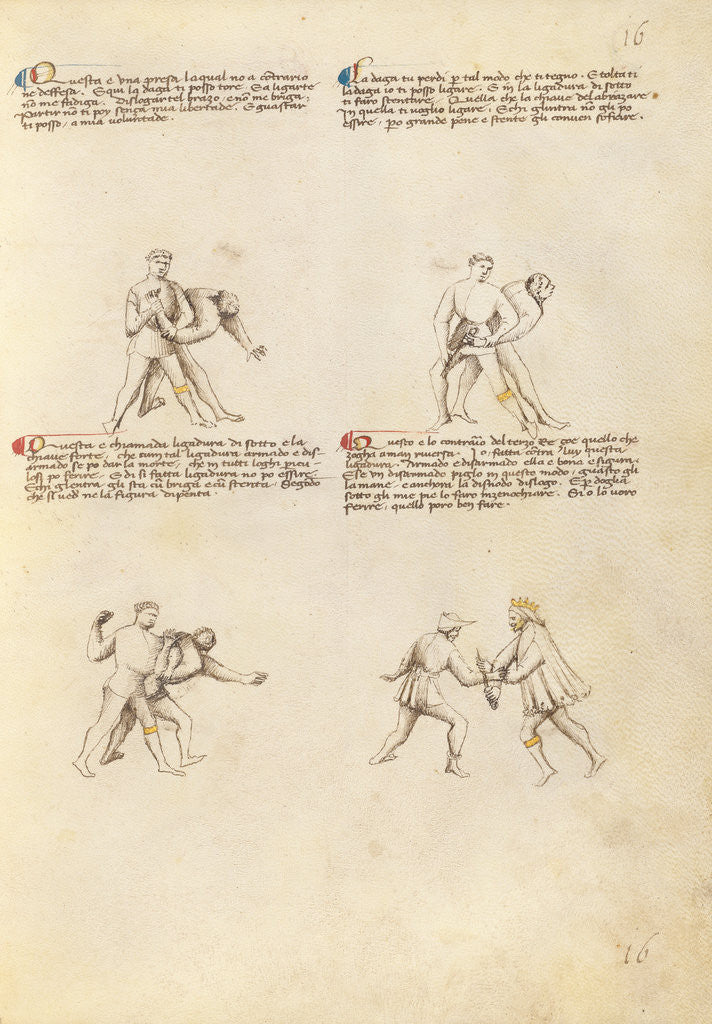 Detail of Combat with Dagger by Fiore Furlan dei Liberi da Premariacco