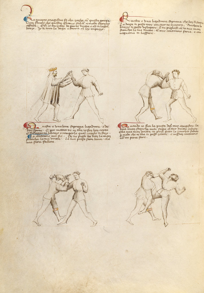 Detail of Combat with Dagger by Fiore Furlan dei Liberi da Premariacco