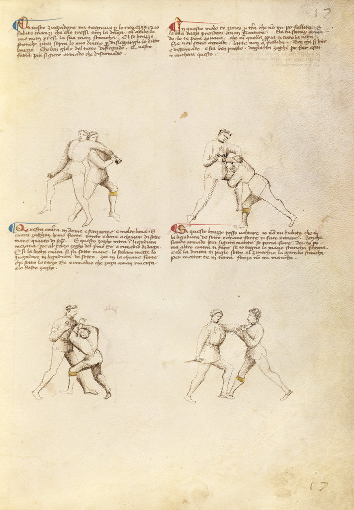 Detail of Combat with Dagger by Fiore Furlan dei Liberi da Premariacco