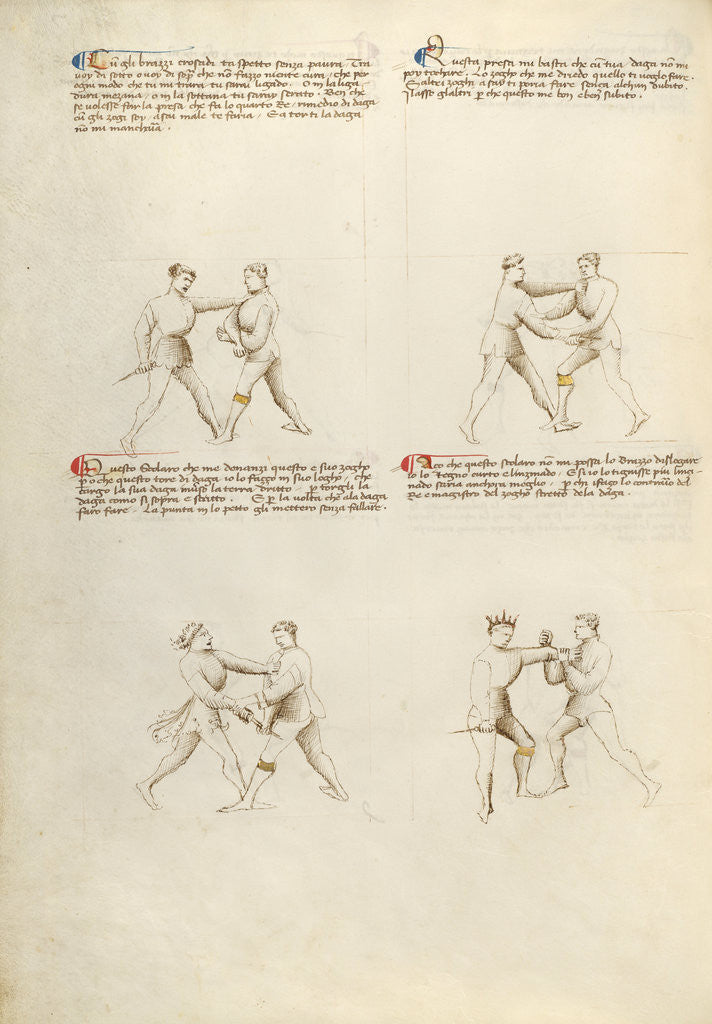 Detail of Combat with Dagger by Fiore Furlan dei Liberi da Premariacco