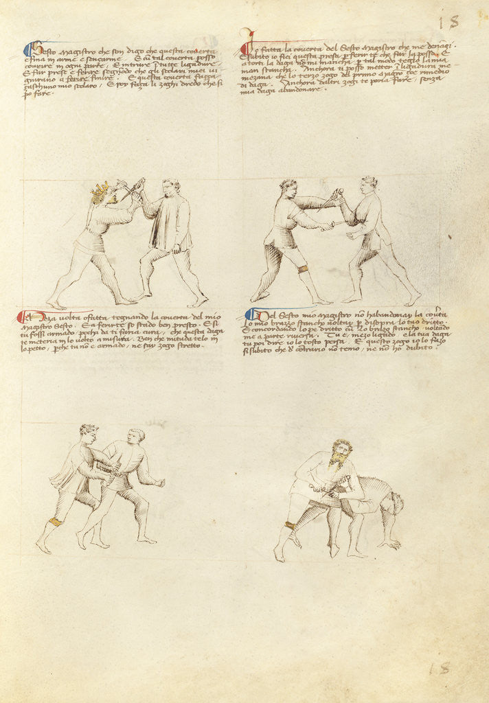 Detail of Combat with Dagger by Fiore Furlan dei Liberi da Premariacco