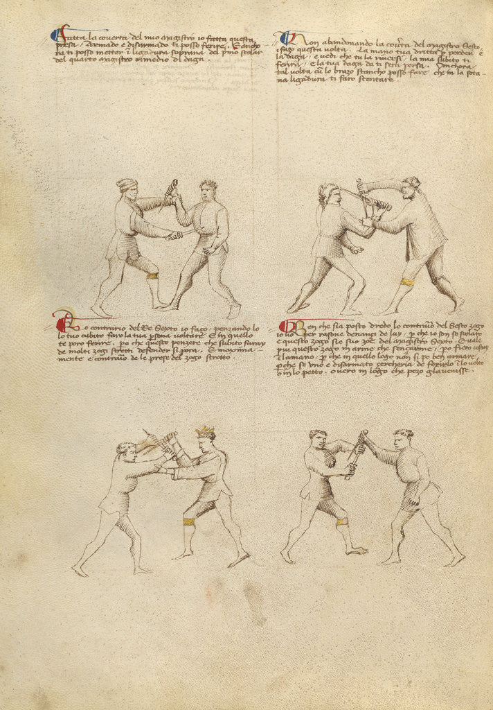 Detail of Combat with Dagger by Fiore Furlan dei Liberi da Premariacco