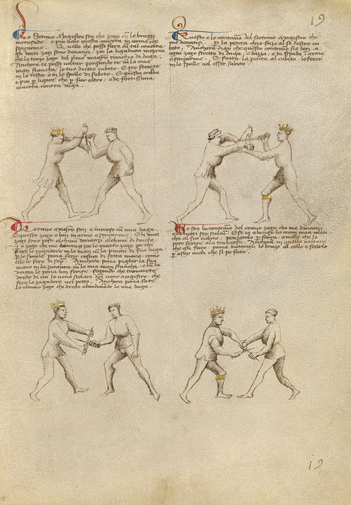 Detail of Combat with Dagger by Fiore Furlan dei Liberi da Premariacco