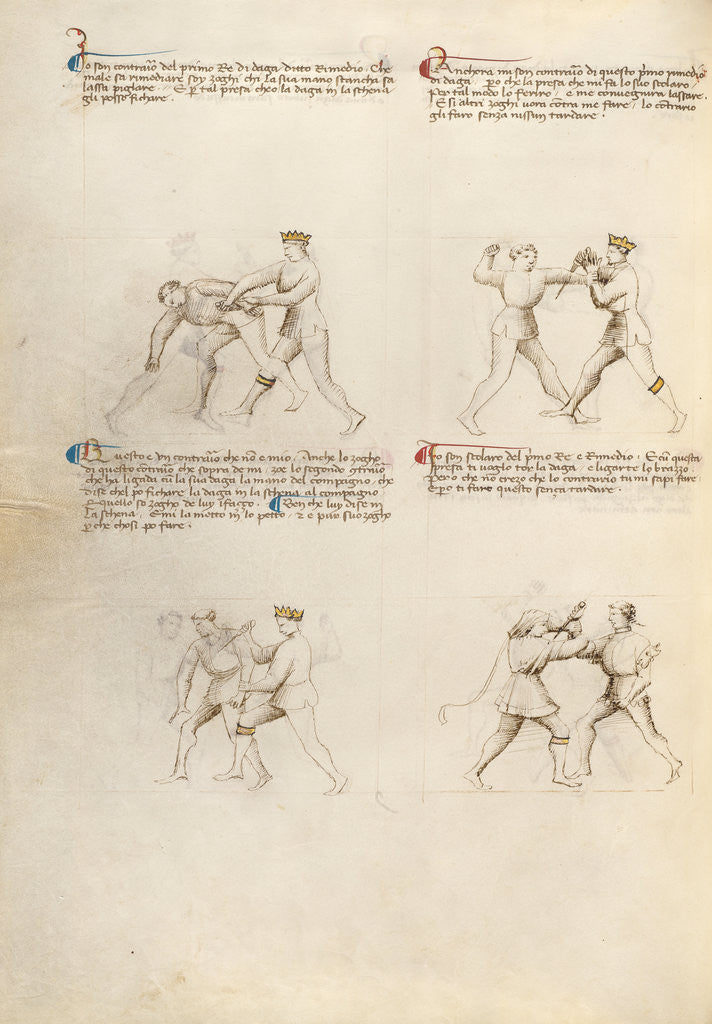 Detail of Combat with Dagger by Fiore Furlan dei Liberi da Premariacco