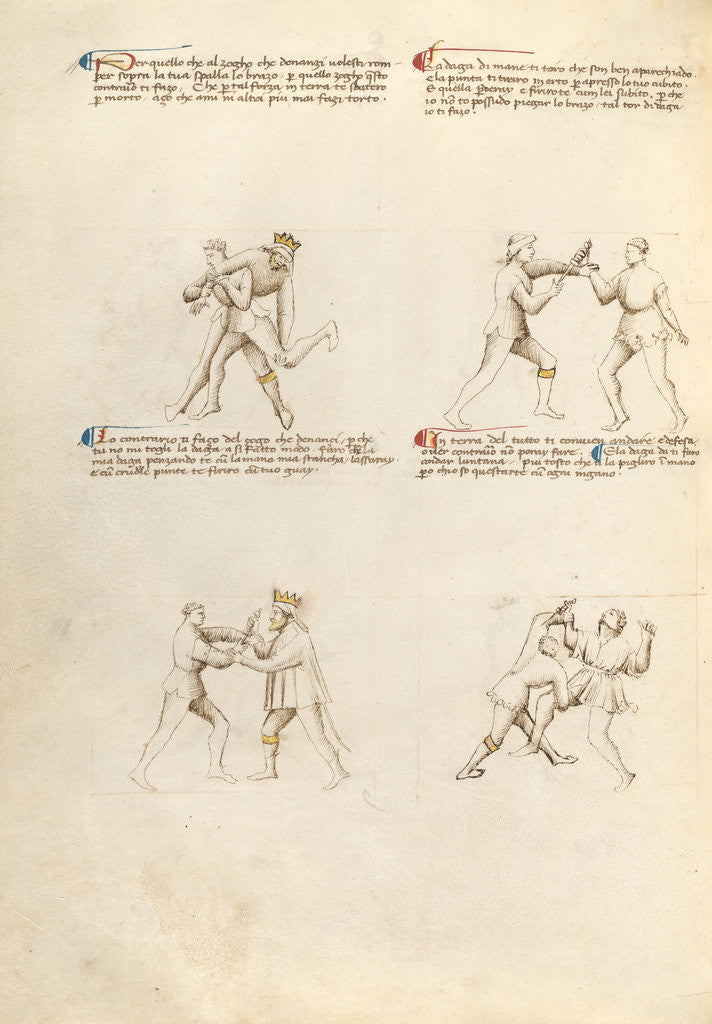 Detail of Combat with Dagger by Fiore Furlan dei Liberi da Premariacco