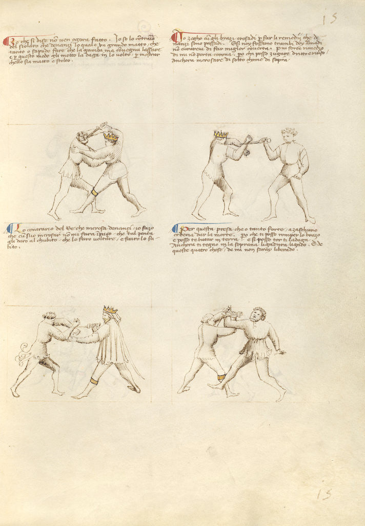 Detail of Combat with Dagger by Fiore Furlan dei Liberi da Premariacco