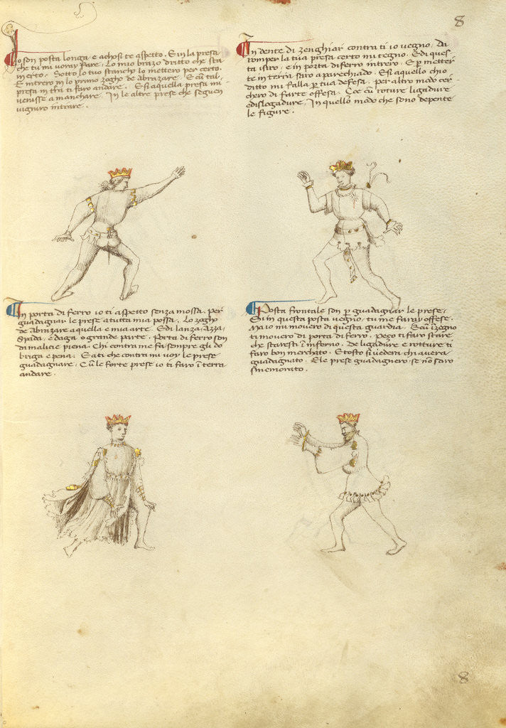 Detail of Unarmed Combat by Fiore Furlan dei Liberi da Premariacco