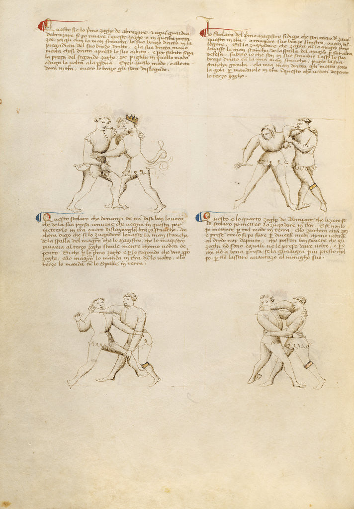 Detail of Unarmed Combat by Fiore Furlan dei Liberi da Premariacco