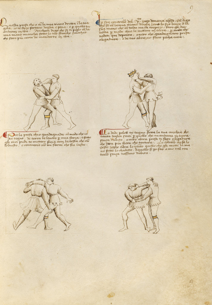 Detail of Unarmed Combat by Fiore Furlan dei Liberi da Premariacco