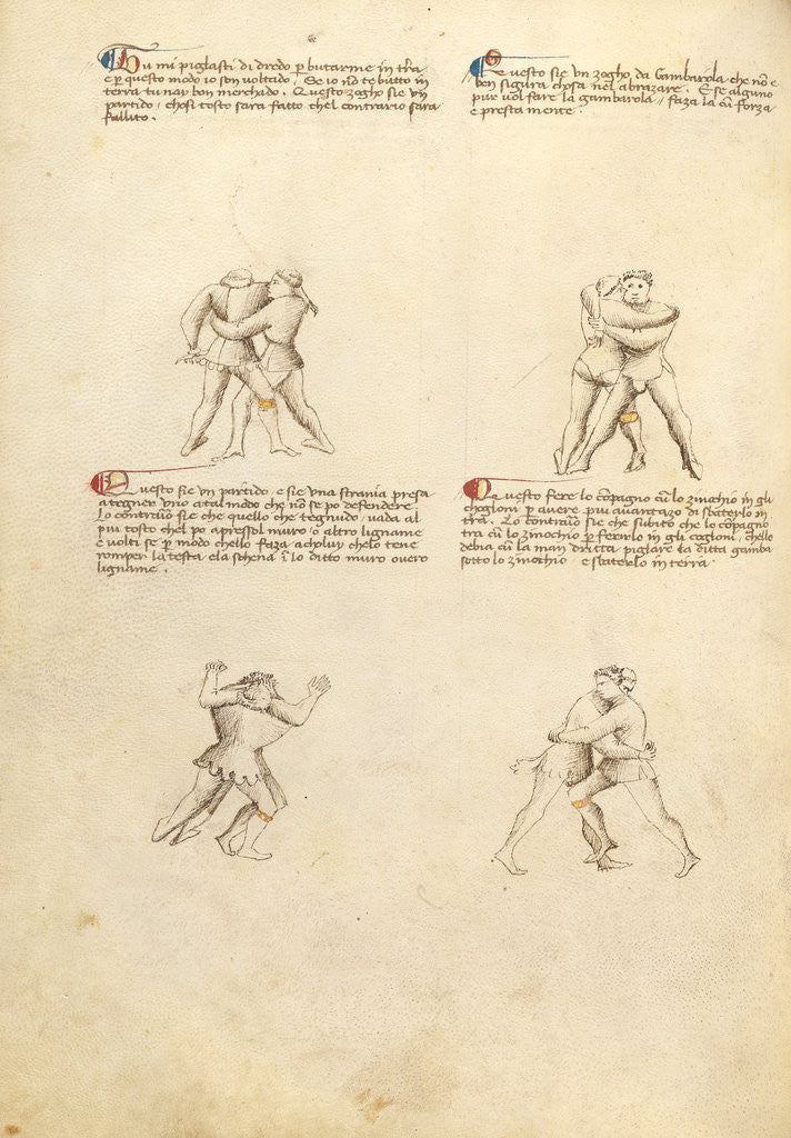 Detail of Unarmed Combat by Fiore Furlan dei Liberi da Premariacco