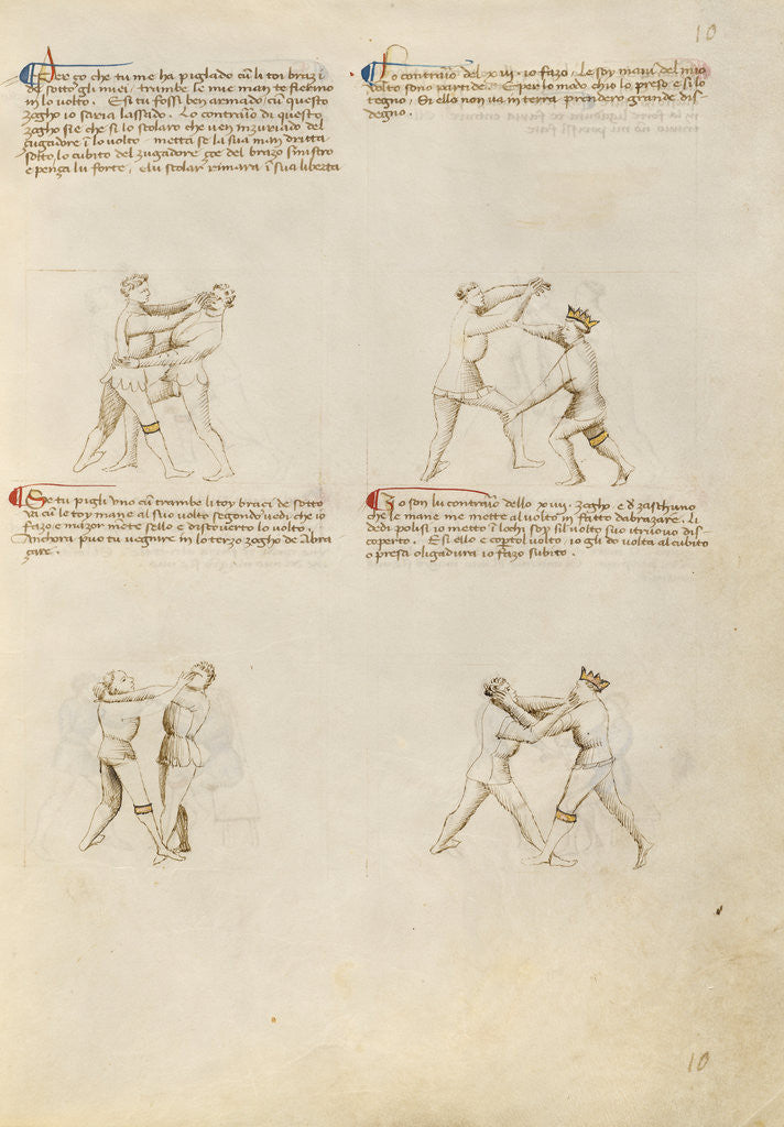 Detail of Unarmed Combat by Fiore Furlan dei Liberi da Premariacco