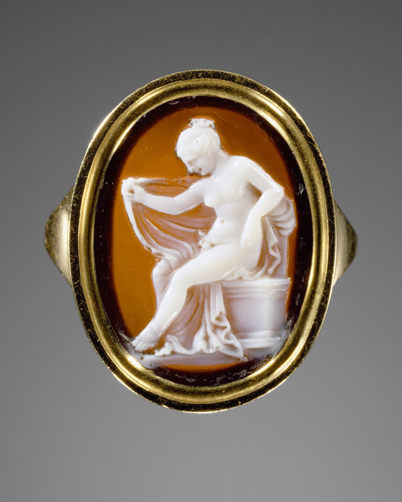 Detail of Cameo set into a ring Hermaphrodite by by Protarchos