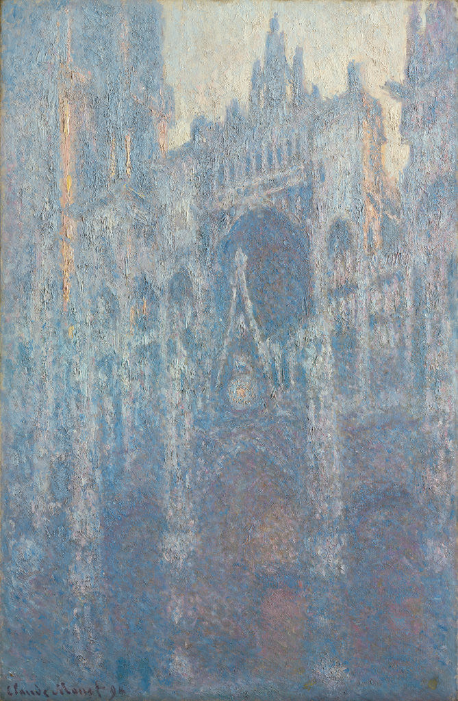 Detail of The Portal of Rouen Cathedral in Morning Light by Claude Monet