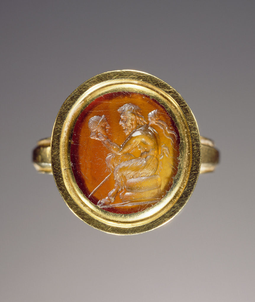 Detail of Engraved gem set into a ring by Anonymous