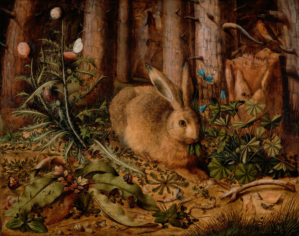 Detail of A Hare in the Forest by Hans Hoffmann