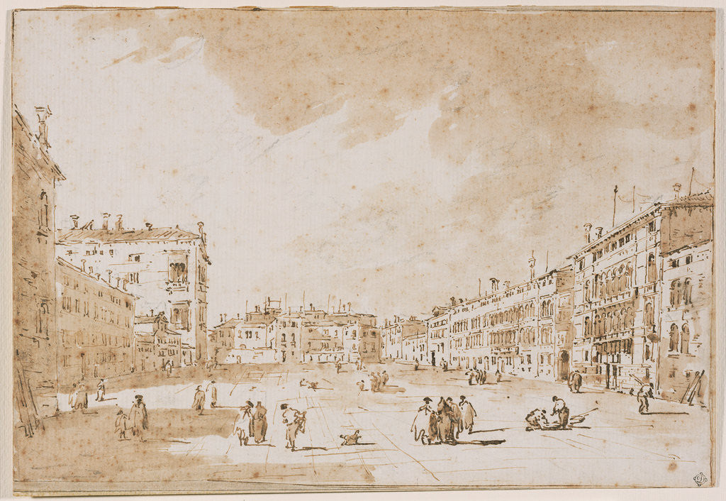Detail of View of Campo S. Polo by Francesco Guardi
