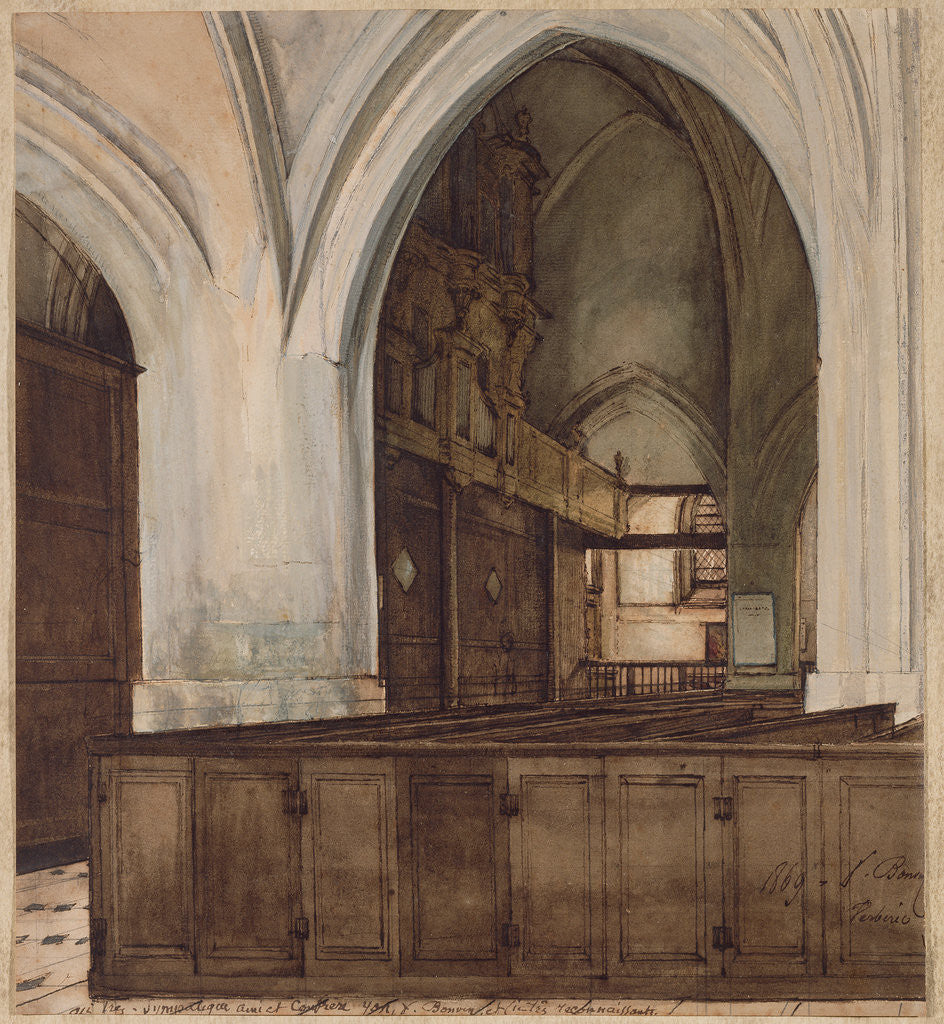 Detail of Interior of Abbey of Aramont by François Bonvin