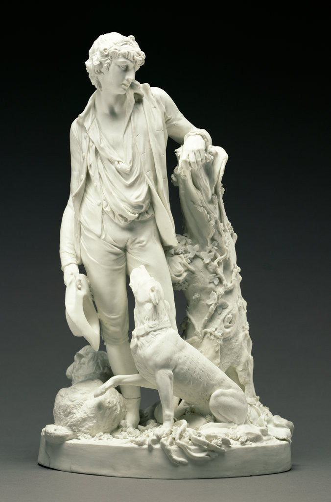 Detail of Shepherd with his Dog by Johann Jakob Wilhelm Spängler
