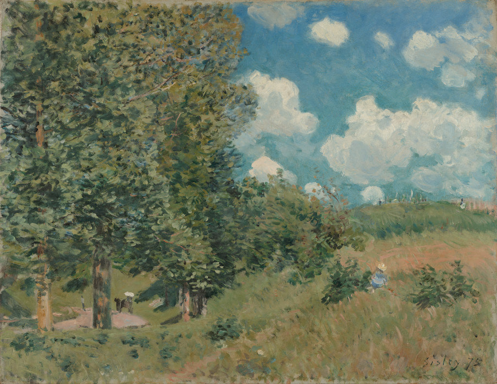 Detail of The Road from Versailles to Saint-Germain by Alfred Sisley