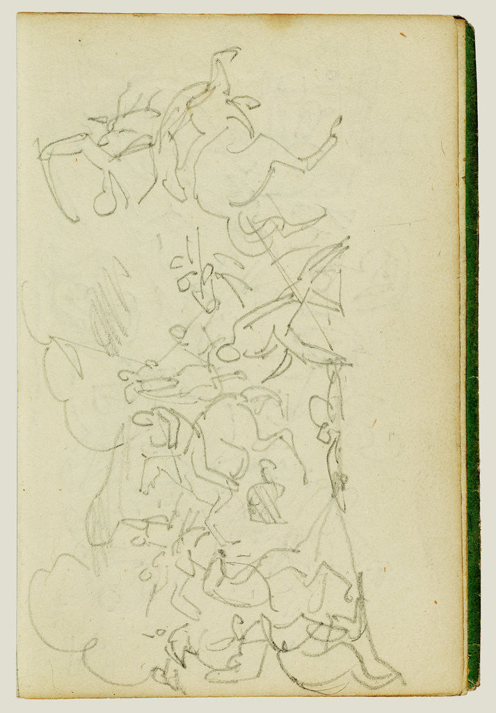 Detail of Cavalry battle by Théodore Géricault