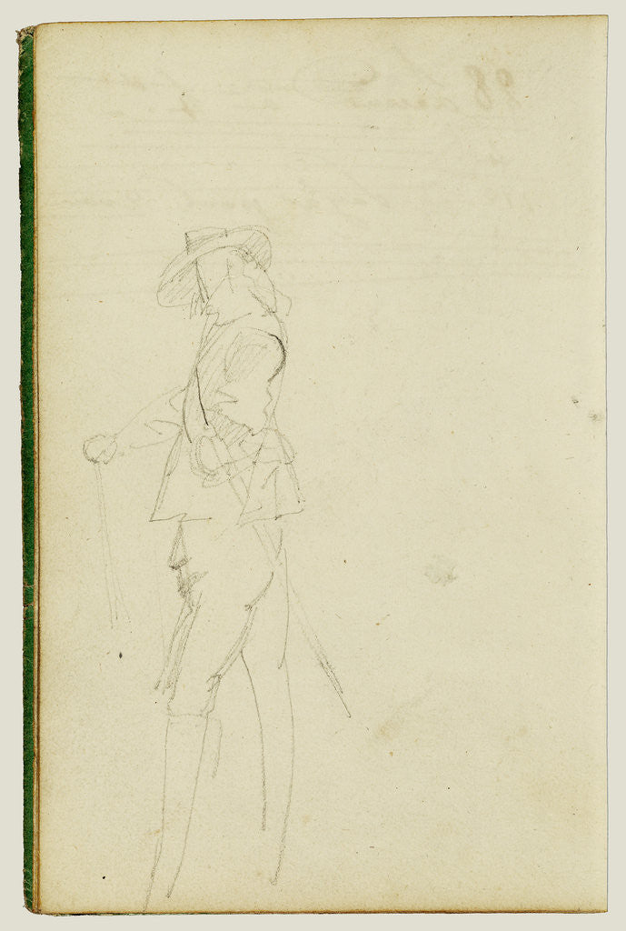 Detail of Standing cavalier by Théodore Géricault