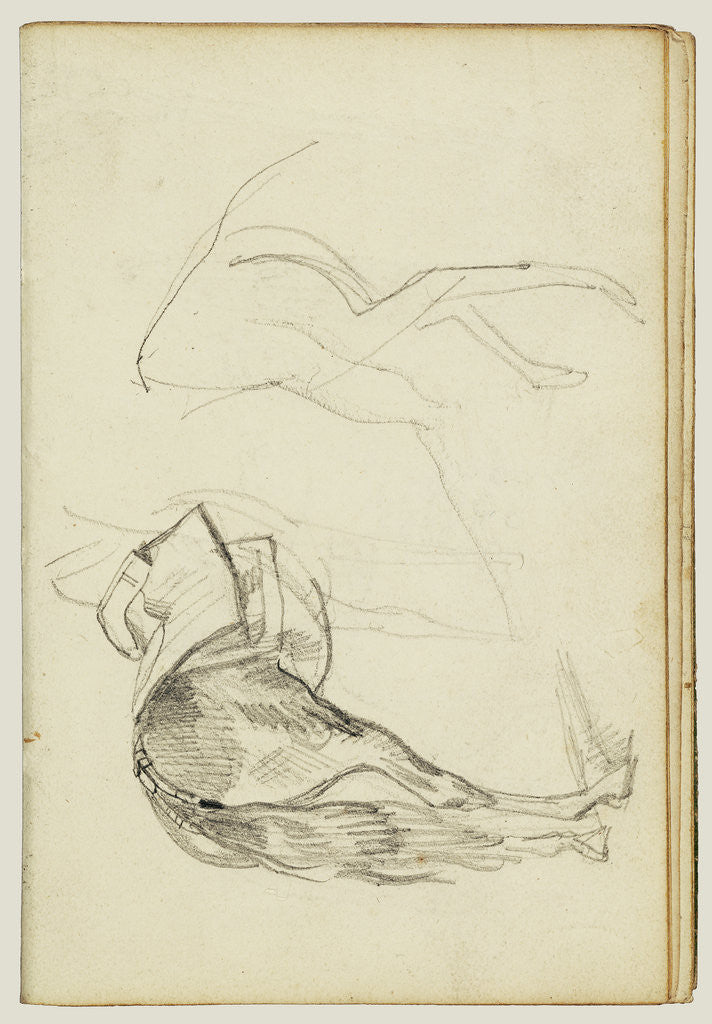 Detail of Horse Studies by Théodore Géricault