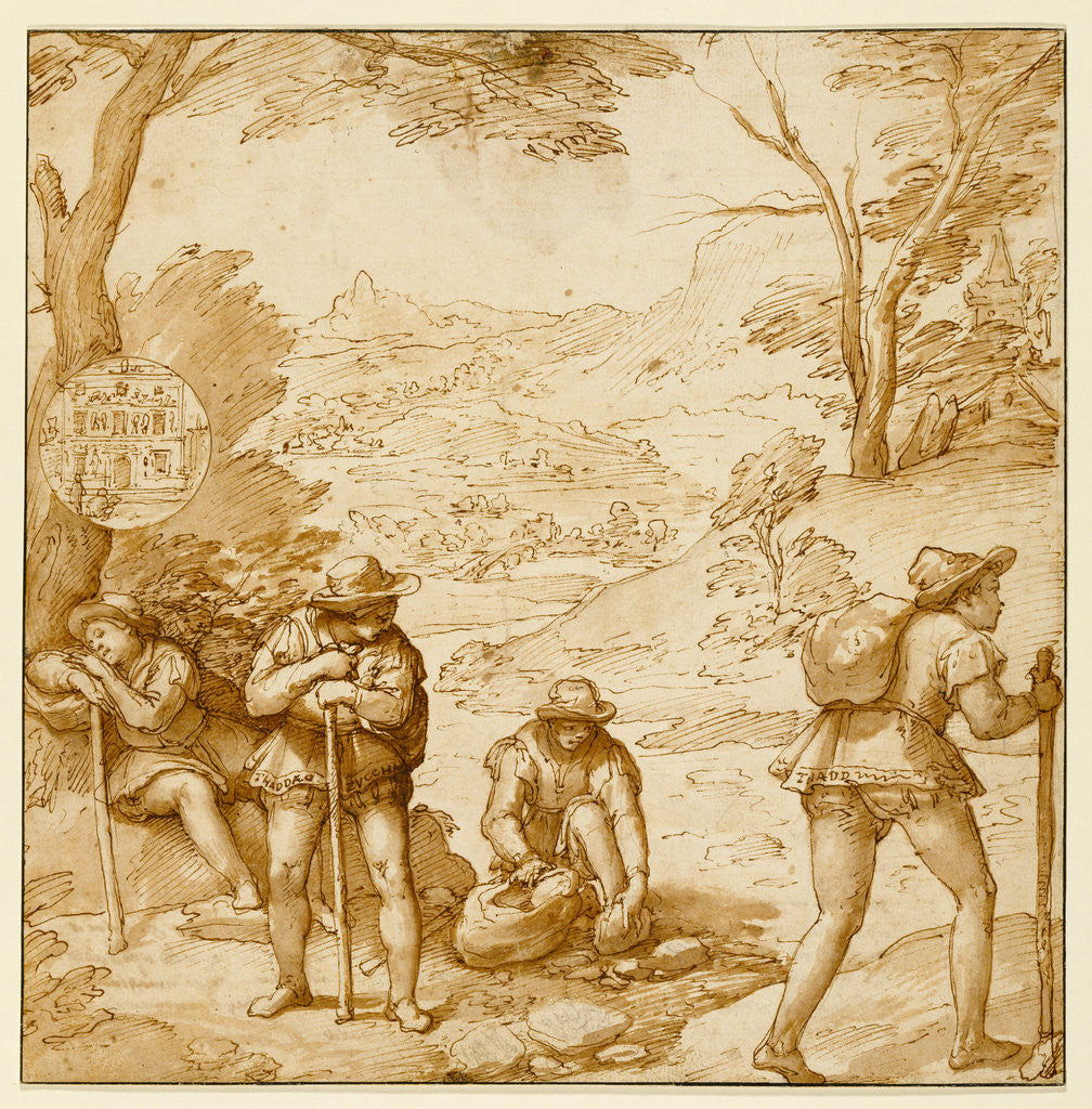 Detail of Taddeo's Hallucination by Federico Zuccaro
