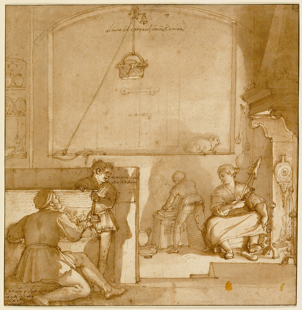 Detail of Taddeo in the House of Giovanni Piero Calabrese by Federico Zuccaro