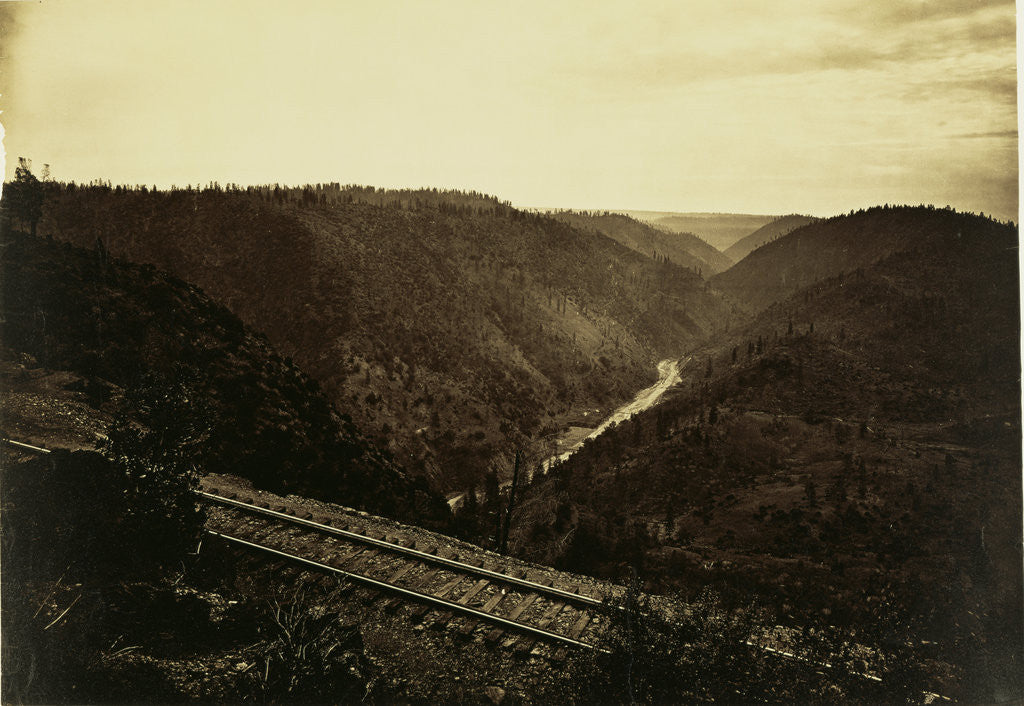 Detail of The Cañon of the American River, C.P.R.R. by Carleton Watkins