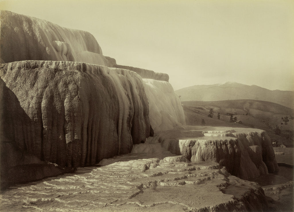 Detail of Minerva Terraces, Mammoth Hot Springs National Park by Carleton Watkins